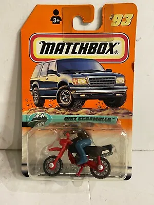 Mattel Wheels 1998 Matchbox Mountain Cruisers Dirt Bike #93 • $18.07