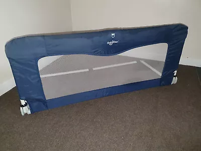 BabyDan ‘Sleep ‘N’ Safe’ Universal Foldable Portable Bed Guard/Rail - Navy- USED • £2.50