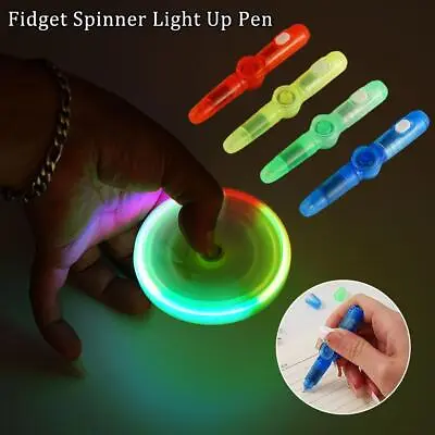 Fidget Spinner Light Up Pen - Sensory Toy Autism Stress Relief ADHD Kids K5G5 • £1.30