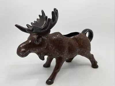 Vintage Eddie Bauer Ceramic Moose Creamer Made In Japan IWA Brown Glaze 7” • $25