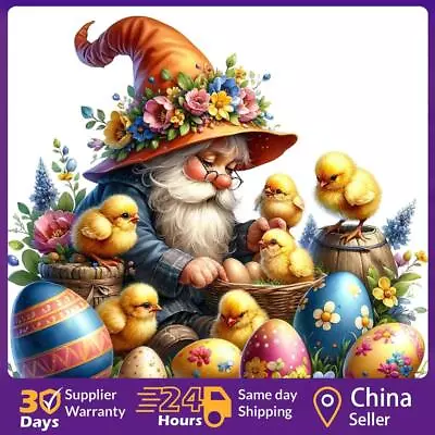 5D DIY Full Round Drill Diamond Painting Gnome Egg Chick Kit Home Decor 30x30cm  • £6.72