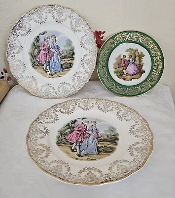 REDUCED - Vintage Brama Georgian Lovers X2 And Meissner French Limoges Plates • £5.99