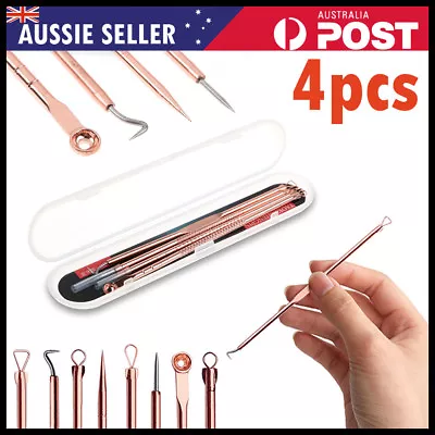 $6.99 • Buy Blackhead Black Head Extractor Remover Tools Pimple Comedone Acne Clip 4Pcs Set