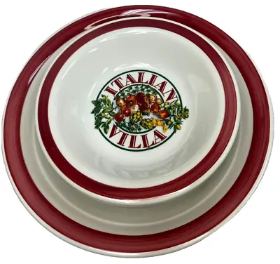 Quadrifoglio Italian Villa Large Pasta Serving Bowl & 4 Individual Bowls Italy • $56.99