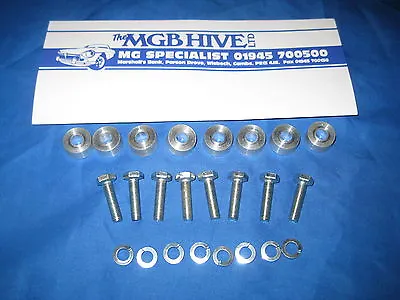 Mg New Set Of 8 Alloy Seat Spacers Bolts & Washers Mgb Roadster/gt 62-80  Eb121 • $12.38