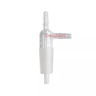 $9.99 • Buy 24/40 Glass Gas Inlet Vacuum Adapter With Both Hose Connection Lab Glassware