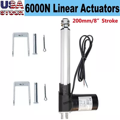 8  Stroke Linear Actuator DC 12V Electric Motor 6000N Lift Medical Recliner Home • $44.99