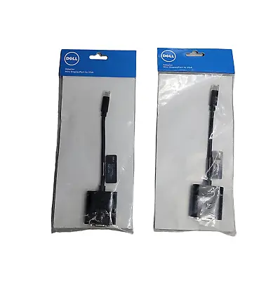Lot Of 2 Dell Mini DisplayPort To VGA Adapter Cable (PNKVT) • $12.99