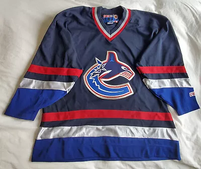 Vancouver Canucks Ice Hockey Jersey By CCM Adult XL Official NHL Made In Canada • $19.25