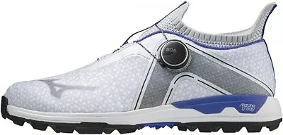 MIZUNO Golf Shoes WAVE HAZARD BOA WIDE 51GM2170 White Blue US8.5(25.5cm) • $75.65