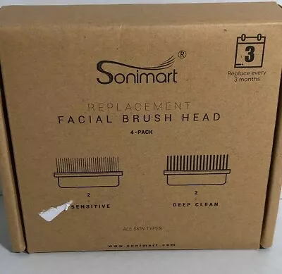 Sonimart Replacement Facial Brush Heads Lot Of 4 2 Sensitive 2 Deep Clean • $9.99