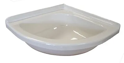 £18.95 • Buy Caravan Motorhome Boat Bathroom White Plastic Corner Vanity Sink Bowl 11  X 11 