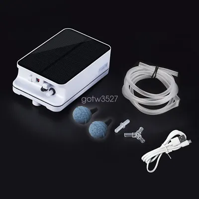 5V Solar Power Charging Oxygenator Fish Tanks Aquarium Air Pump Aerator DC • $36.59