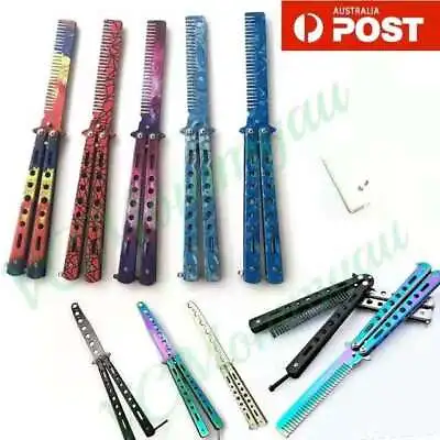 CSGO Rainbow Butterfly Comb Knife Metal Folding Practice Trainer Training Tool • $8.99