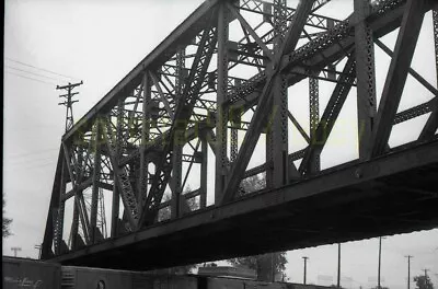 1969 Rail Yard Bridge @ Stillwater MN - Vintage Railroad Negative • $19.45
