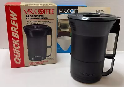 Vintage Mr Coffee Quick Brew Microwave Coffee Maker 10 Oz. Travel Mug-Complete • $9.99