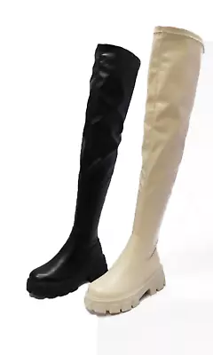 Women's Boots Premo-01 By Wild Diva Round Toe Knee High Fashionable Boots • $39.99