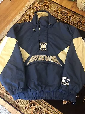 Vintage Starter Jacket Notre Dame Mens XXL 2XL College 90’s Puffer • $85