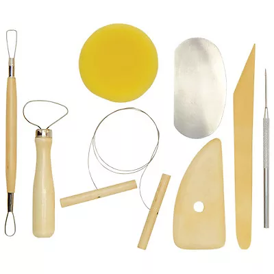 £7.25 • Buy 8 Pottery Clay & Ceramic Sculpting Boxwood Ribbon Tools & Wire Cutter 780/8 Uk