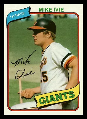 1980 Topps Mike Ivie San Francisco Giants #62 Centered MINT Vintage • $4