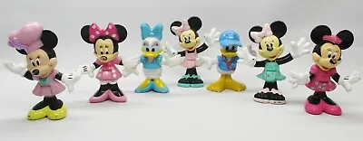 7 Vintage Disney 3  Mattel Cake Topper Lot Minnie Donald Daisy Duck PVC Figure • $6