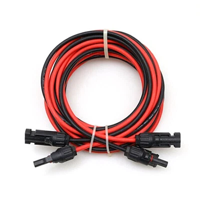 $8.98 • Buy Solar Panel Extension Cable Black+Red Silicone Wire With Connectors 10 AWG Pair