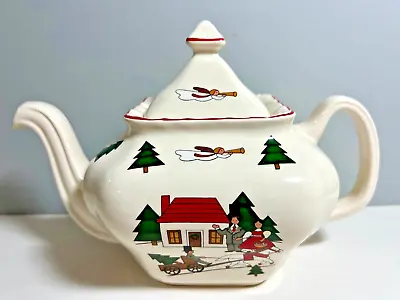 Mason's Christmas Village Tea Pot; Not Quite Perfect;  10  Long • $22.99