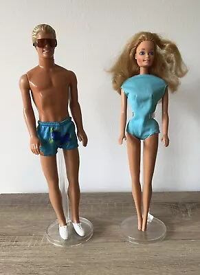 Lot Of 2 Vintage 1980s Barbie And Ken Malibu • $20