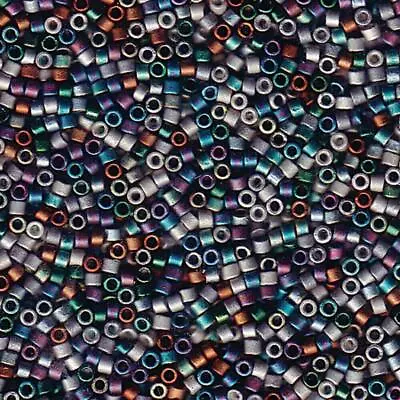 MIYUKI DELICA Glass Seed Beads 11/0 -  Various Colours - AB Coated Opaque Transp • £8.99