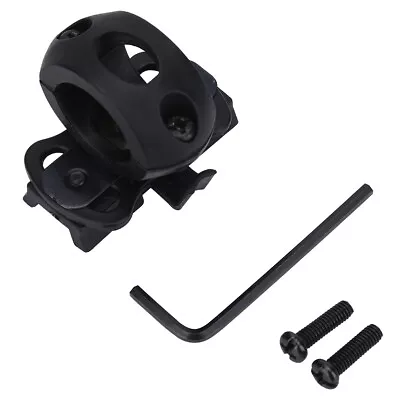 1) Portable Plastic Torch Mount Flashlight Holder Bracket For Fast Helmet (Black • £5.20