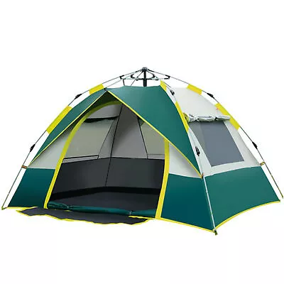 3-4 Man Automatic Instant Pop -Up Camping Tent Waterproof Outdoor Tent K L7V6 • £33.34