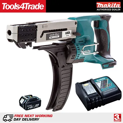 Makita DFR550Z 18V LXT Auto Feed Screwdriver With 1 X 5.0Ah Battery & Charger • £352