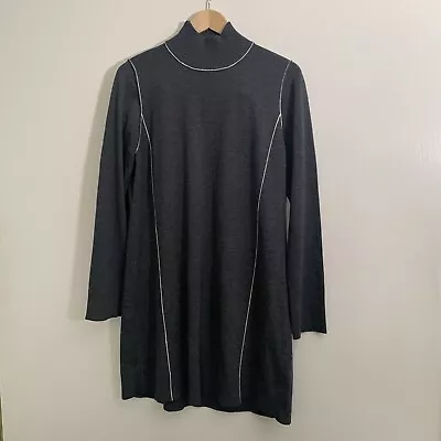 Max Studios Women’s Gray Long Sleeve Short Sweater Dress • $22.04