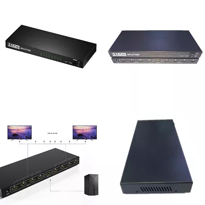 US 1X8 8 Port HDMI Splitter Switch 1 In 8 Out Amplifier Hub 3D 4K HD 1080P • $34.79