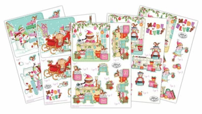 Made By Elves 10 Sheet Die Cut Christmas Decoupage Set • £3.99