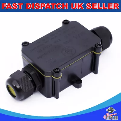 £5.46 • Buy 2 Way 24A  IP68 Waterproof Electrical Junction Box Cable Connector Wire Outdoor