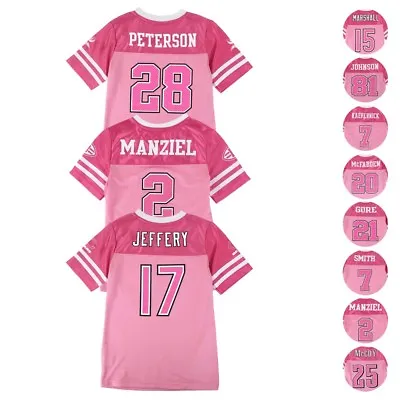 NFL Mid Tier Replica Pink Toddler Youth Jersey Collection Girls Sizes (4-16) • $11.24