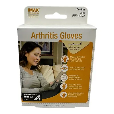 IMAK Compression Arthritis Gloves One Pair Size LARGE New • $19.95