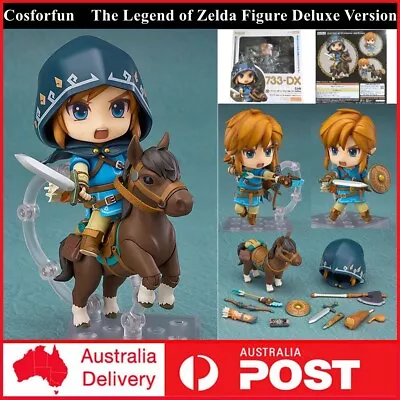 The Legend Of Zelda Breath Of The Wild Link Figure Boxed Toy Deluxe Version Gift • $47.40