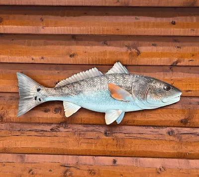 Redfish Replica - 2D Flat Metal Realistic Red Drum Fish Art Nautical Decor • $175