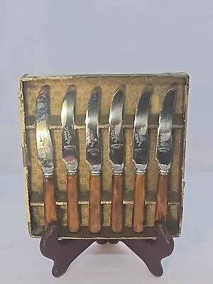 Vintage Set Of 6 Dinkee Knives Stainless Steel Blade. Handle Bakelite? EUC  • $25