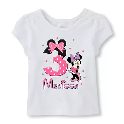 Minnie Mouse Birthday Iron On Personalized Minnie Mouse Fabric Transfer • $3