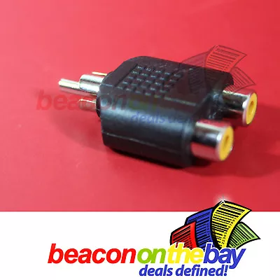 1 RCA Male To 2 RCA Female AV Audio Y Splitter Plug Adapter For RCA Cables S29 • $10.99