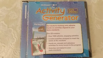 Holt McDougal Larson Math Geometry Activity Generator CD-ROM - MCDOUGAL LITTEL  • $11.99