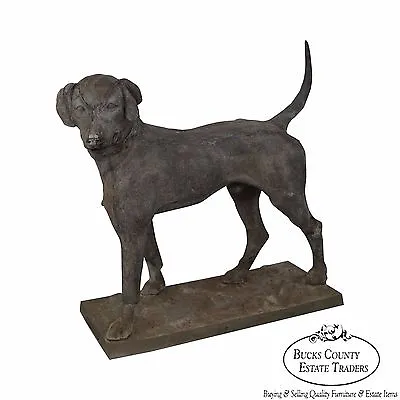 Antique 19th Century Zinc Morley's Dog Statue By J.W. Fiske (B) • $39500