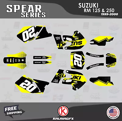 Graphics Kit For SUZUKI RM125 RM250 1999 2000 99 00 Spear Series - Yellow • $87.99