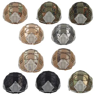 Tactical Helmet Cover For FAST Helmet Camo Hunting Airsoft Headwear Army • £11.93