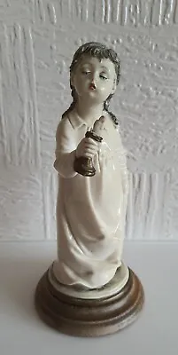 Vintage Capodimonte Bruno Merli Figure Girl With Candle. • £9.99