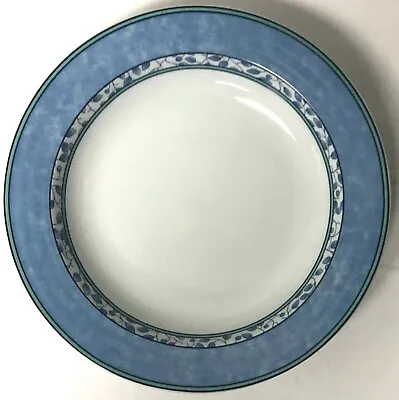 Mikasa Susanne Blue Leaf Vine On Bright White Rimmed Soup Salad Pasta Bowl 9  • $10