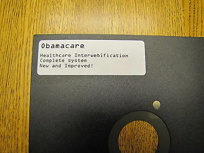 Vintage 8  Floppy Disk Obamacare Healthcare Interwebification A Big Joke! • $9.99